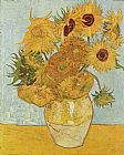vase with twelve sunflowers 1888 by Vincent van Gogh